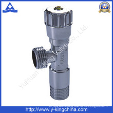 Brass Polished Angle Valve with Plastic Handle (YD-5013)